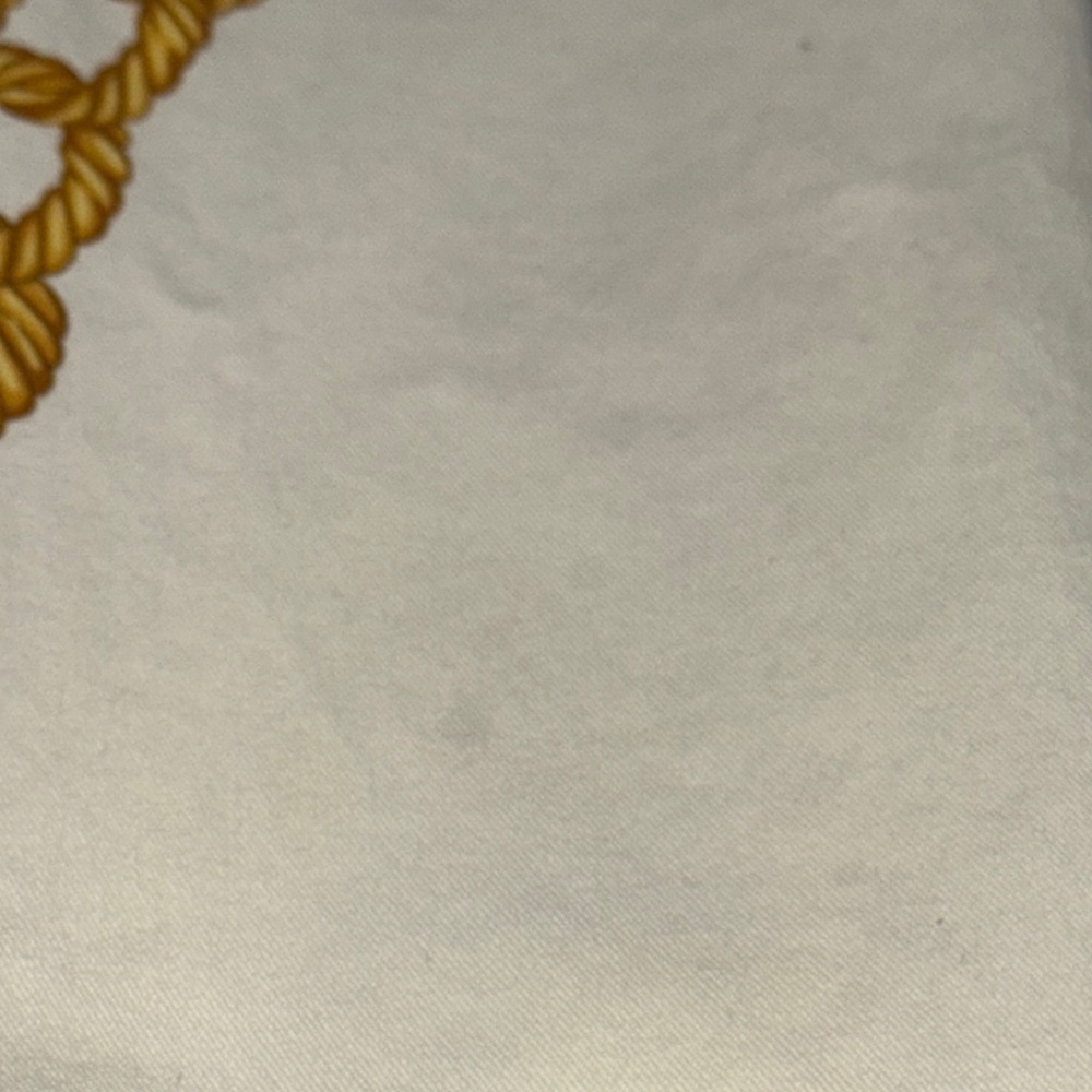 CELINE White and Gold Chain Print Women's CAPRI Jeans - Picture 8 of 16
